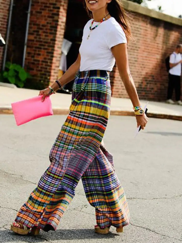 DleeterMode Pantaloni a quadri incantevoli