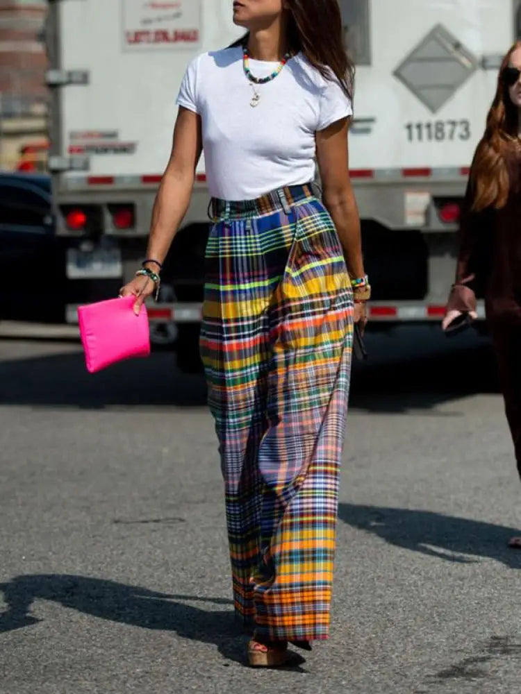 DleeterMode Pantaloni a quadri incantevoli