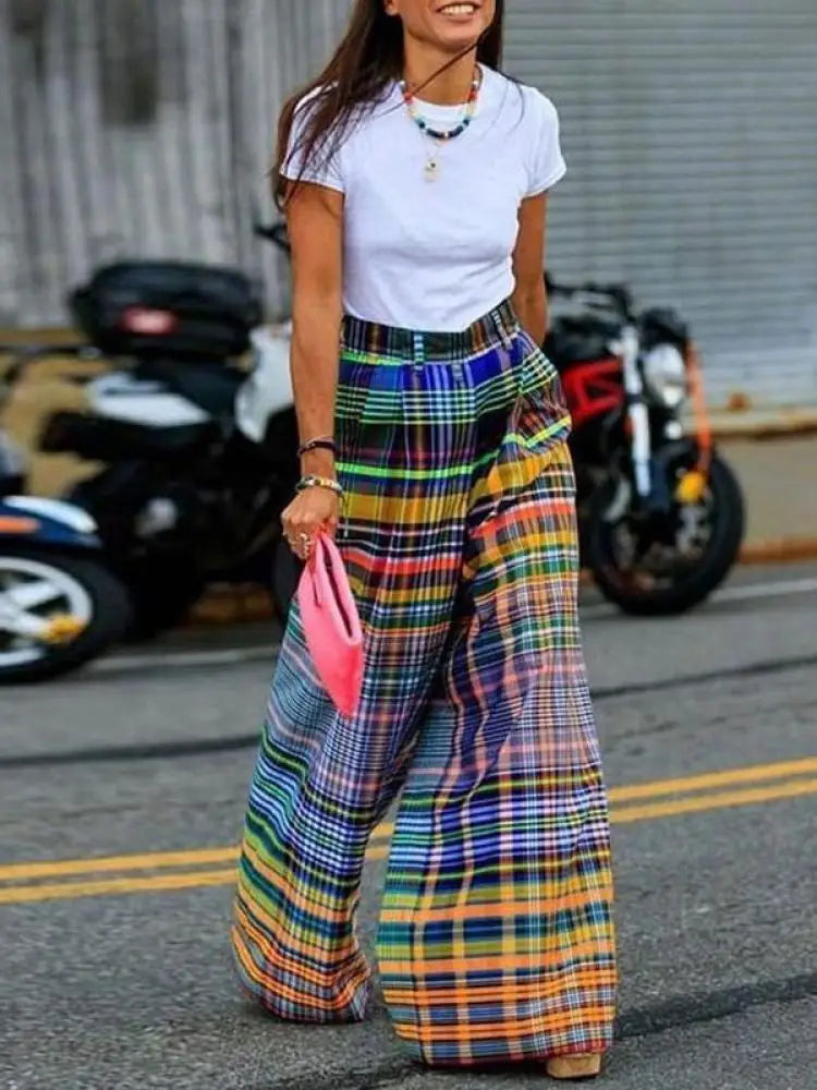 DleeterMode Pantaloni a quadri incantevoli
