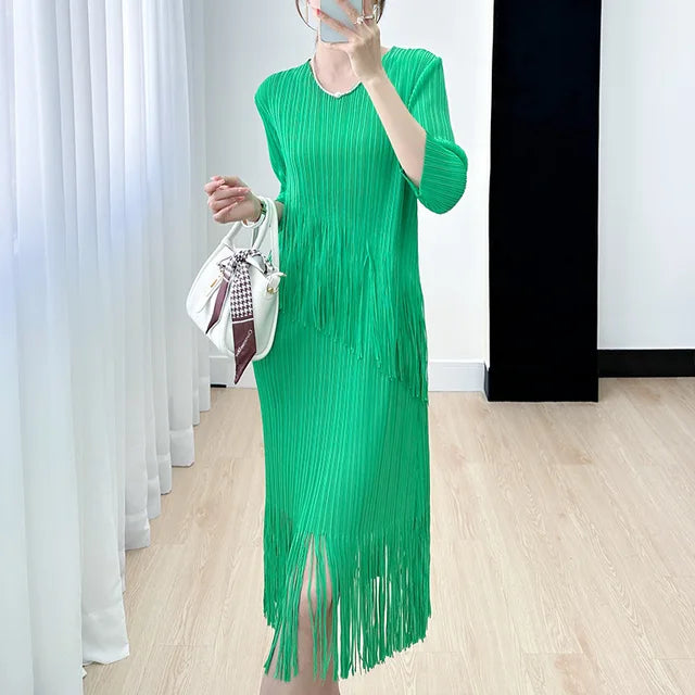 AuraChic Summer Style Refining Brush Dress