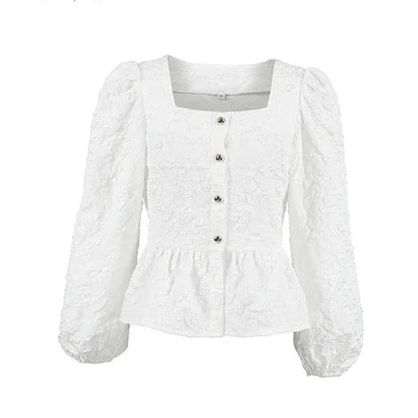 Elegante Jacquard Blouse van Femme Élégante