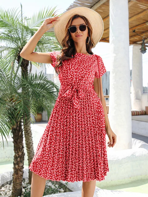 Aurora Chic Floral Dress for Spring and Summer