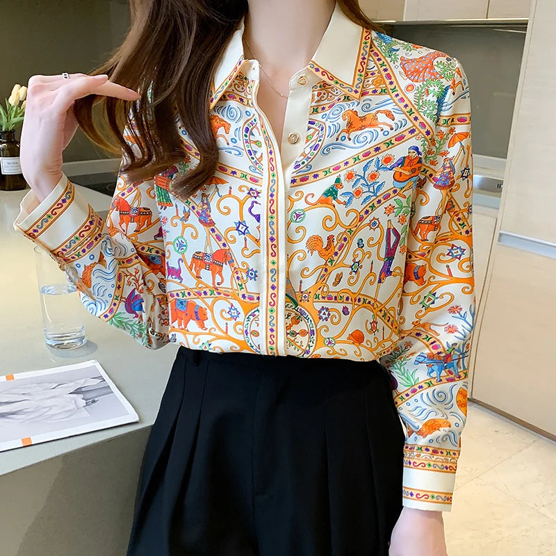 Aurora Floral Print Women's Blouse for Stylish Women
