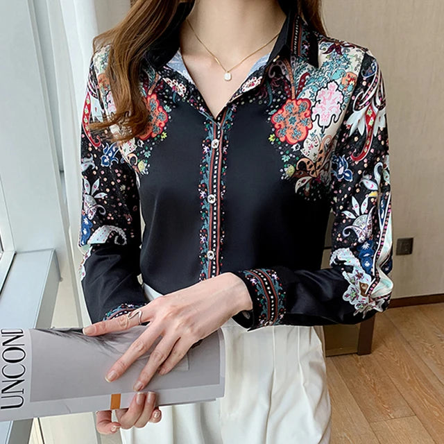 Elegancia Couture Fashionable Floral Print Shirts for Women