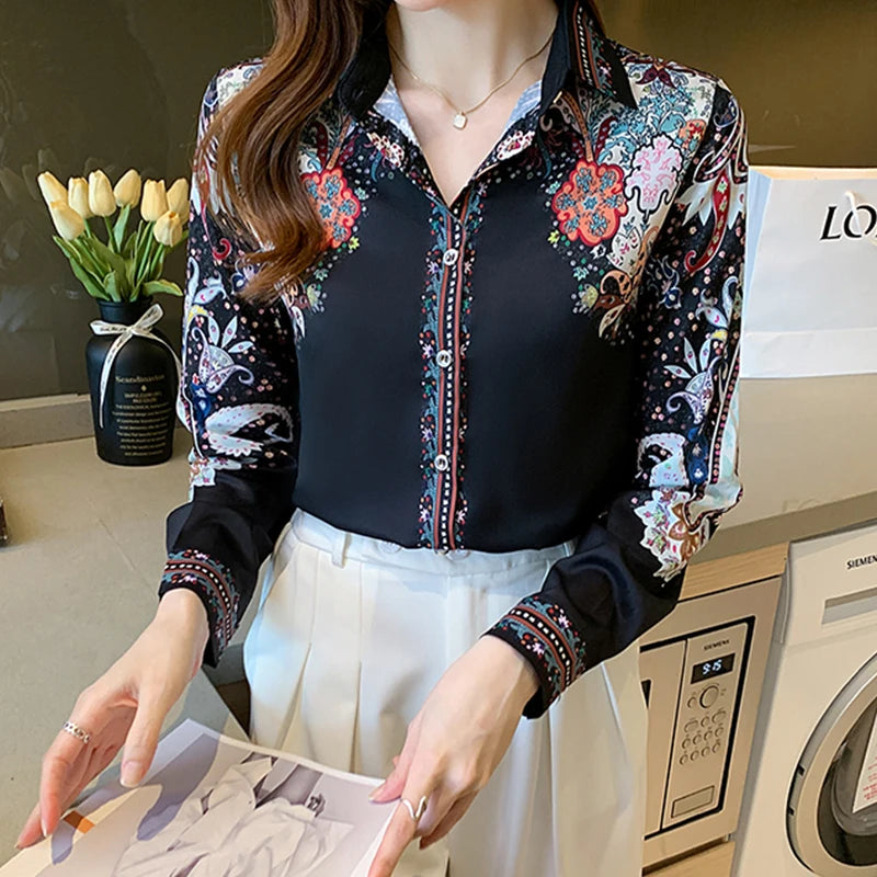 Elegancia Couture Fashionable Floral Print Shirts for Women