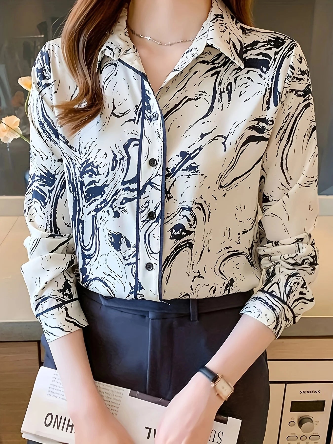 Elegancia Couture Fashionable Floral Print Shirts for Women