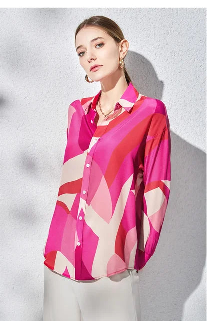 Glamouröser Stil Button-Down Damenblusen