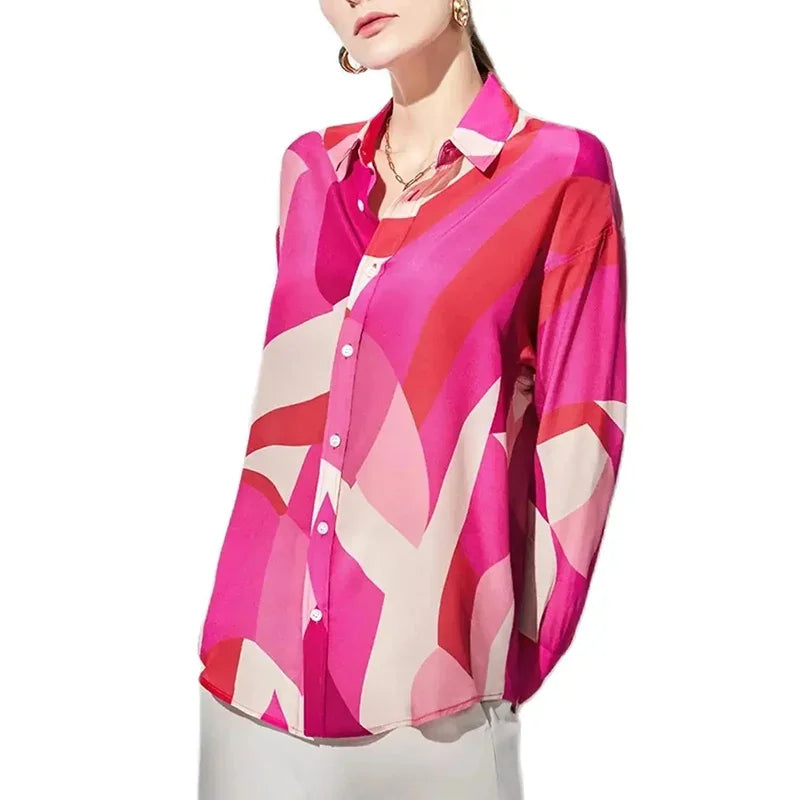 Glamouröser Stil Button-Down Damenblusen