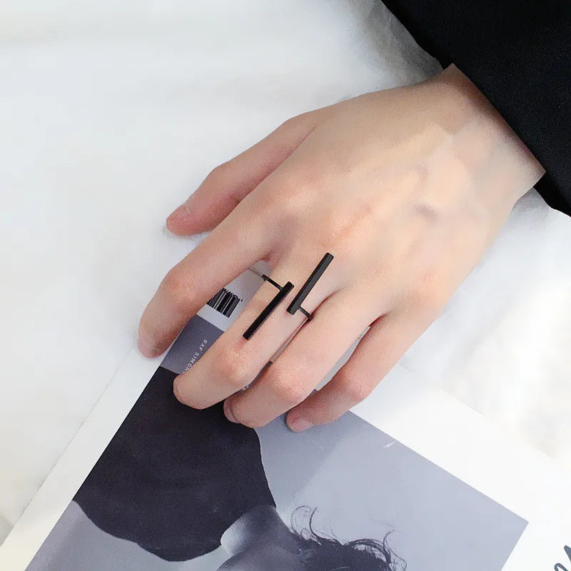 Mode Simple Style Long Strip Geometric Open Ring