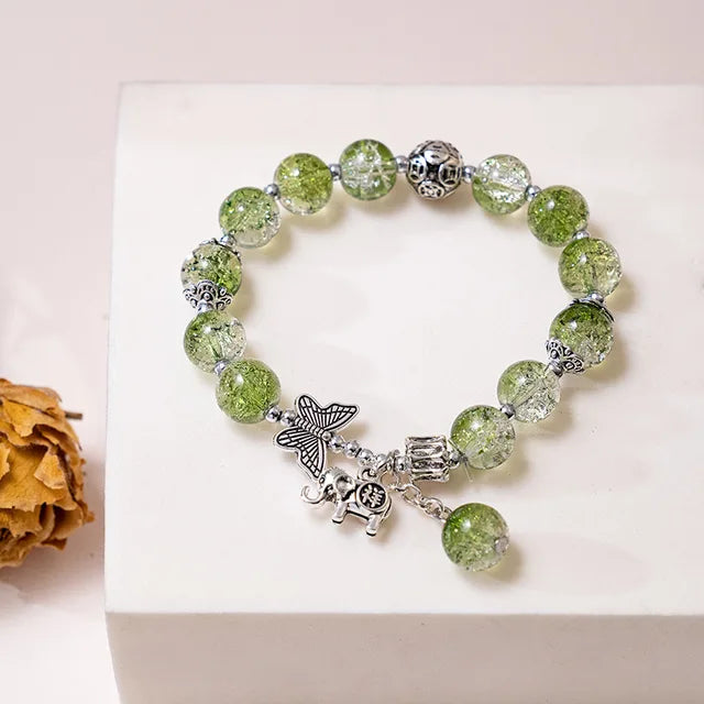 Zonnestraal Glans Betoverende Bohemian Armband met Kleurrijke Kristal Kralen