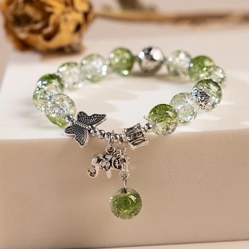 Zonnestraal Glans Betoverende Bohemian Armband met Kleurrijke Kristal Kralen