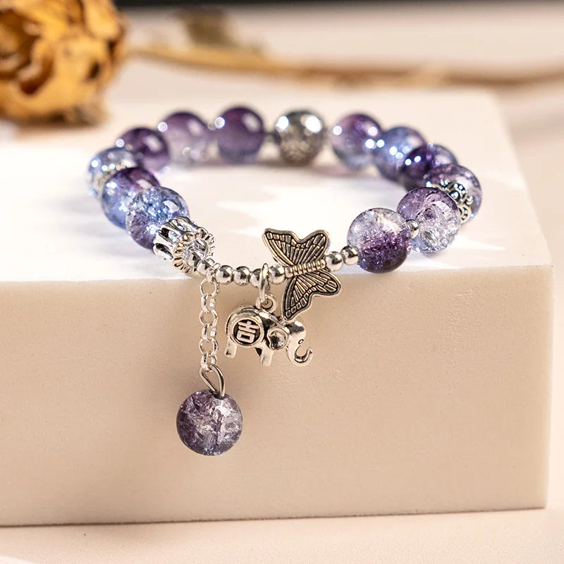 Zonnestraal Glans Betoverende Bohemian Armband met Kleurrijke Kristal Kralen