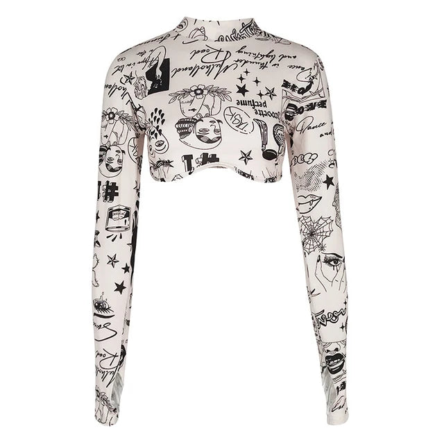 LuxeVrouw Verleidelijke Patroon Print Crop Top
