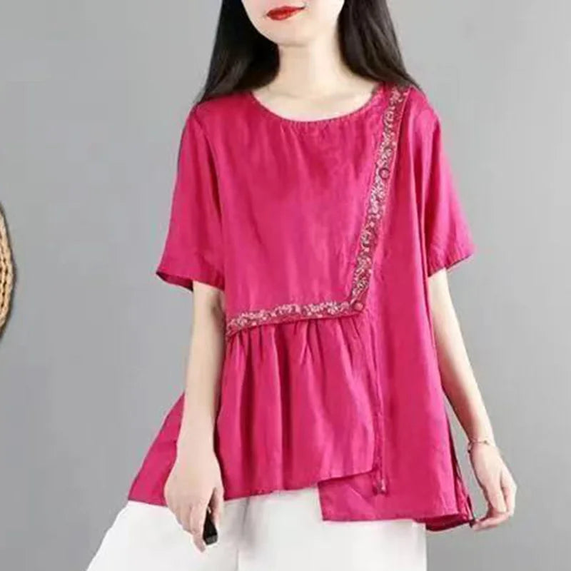 Lens Collection by Eva: Summer Fun Blouse with Embroidery