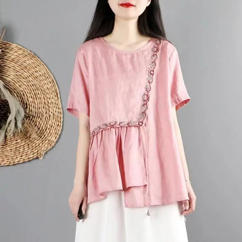 Lens Collection by Eva: Summer Fun Blouse with Embroidery