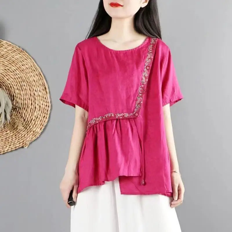 Lens Collection by Eva: Summer Fun Blouse with Embroidery