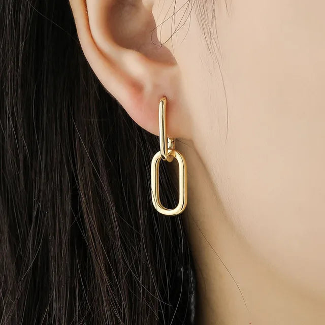 Stijlvolle Mode Paperclip Oorbellen