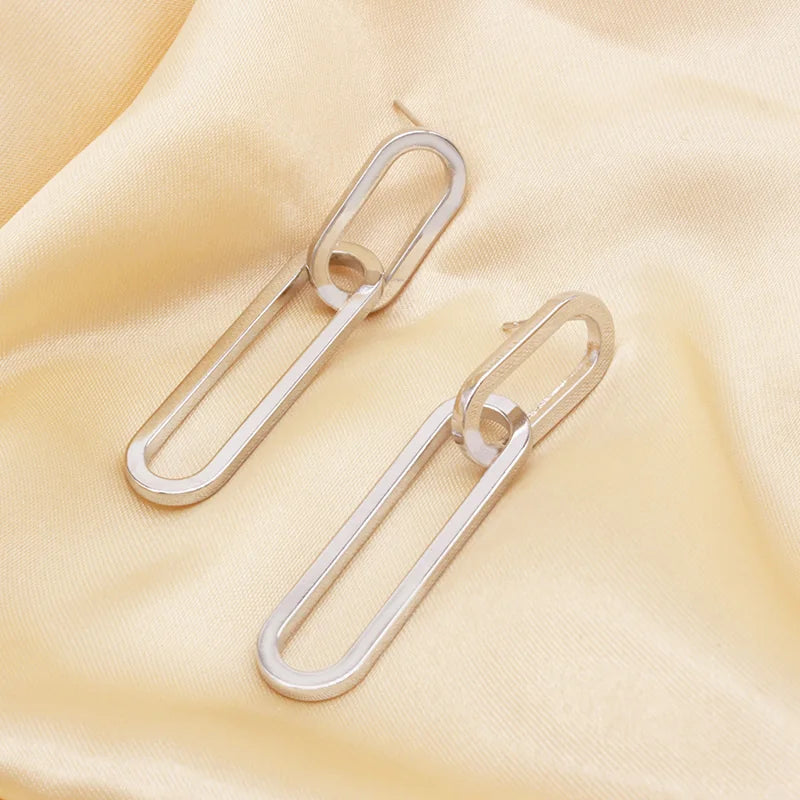 Stijlvolle Mode Paperclip Oorbellen