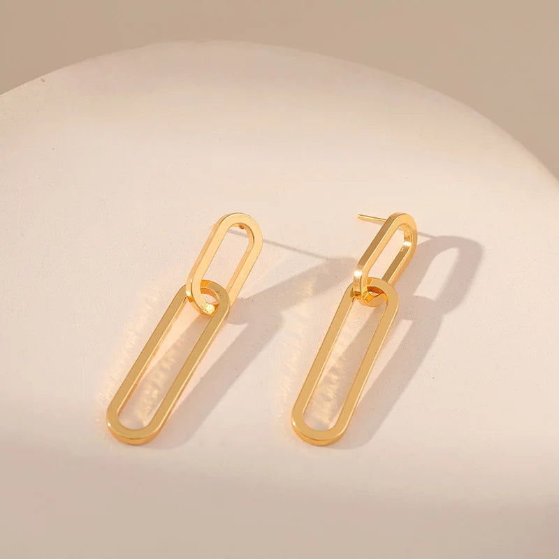 Stijlvolle Mode Paperclip Oorbellen