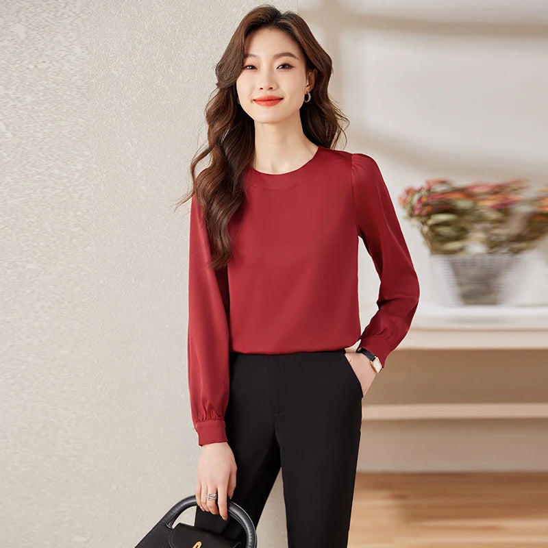 Stylish Business Women's Blouse for Spring and Summer