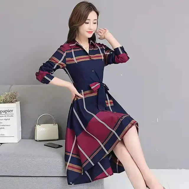 Midi Jurk Vrouwen Kleding  van Fashion Lapel