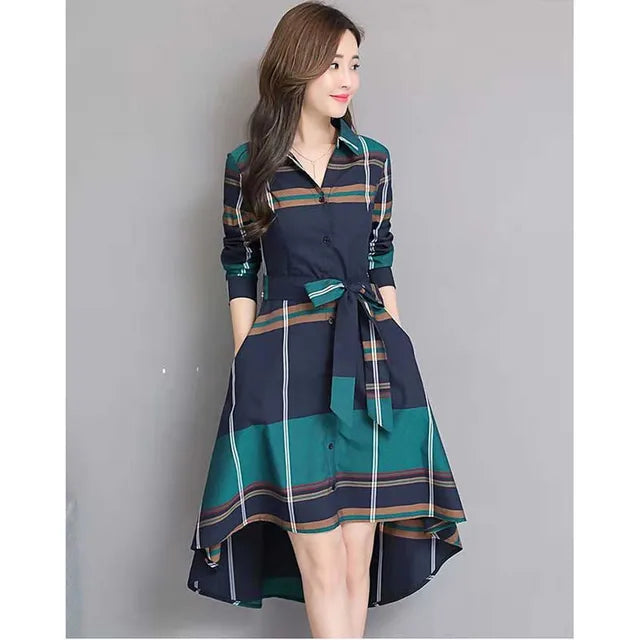 Midi Jurk Vrouwen Kleding  van Fashion Lapel