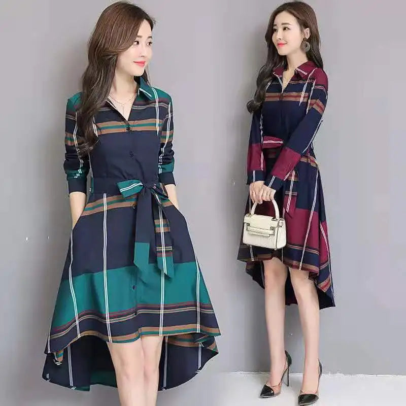 Midi Jurk Vrouwen Kleding  van Fashion Lapel