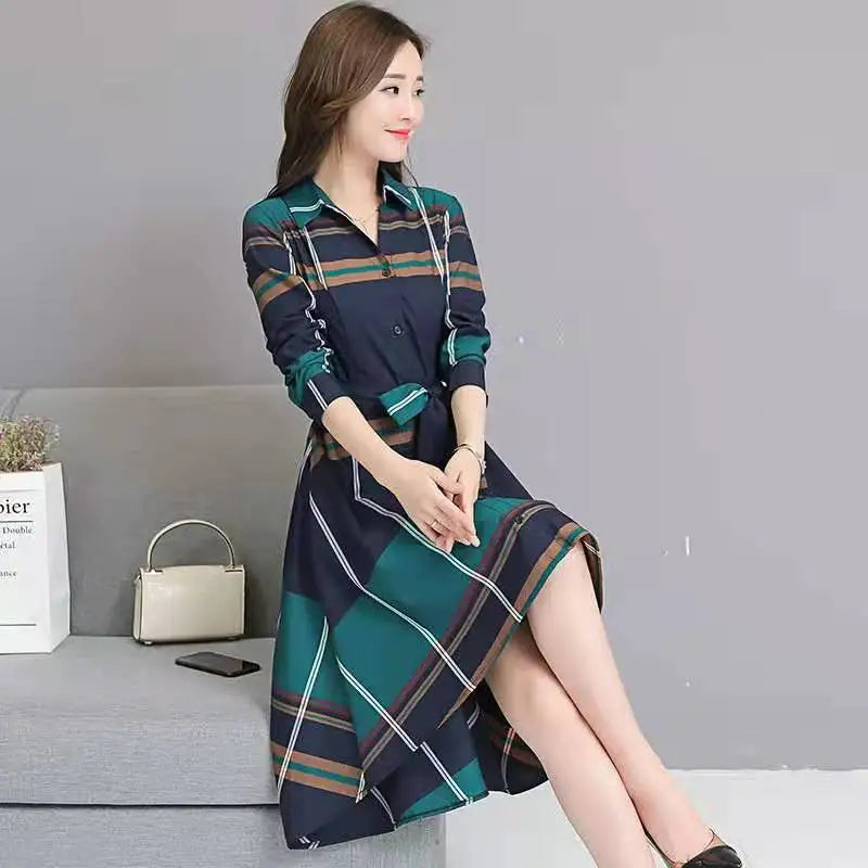 Midi Jurk Vrouwen Kleding  van Fashion Lapel