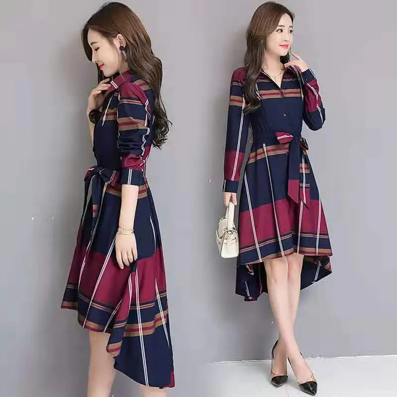 Midi Jurk Vrouwen Kleding  van Fashion Lapel