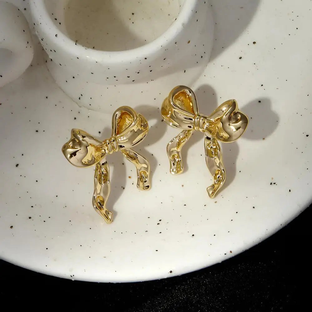 Shiny Beauty: Fashion Bow Earrings