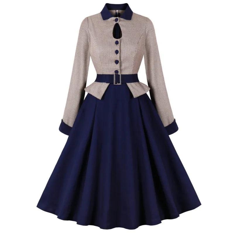 Betörender Stil Vintage Vogel Gitter Kleid!