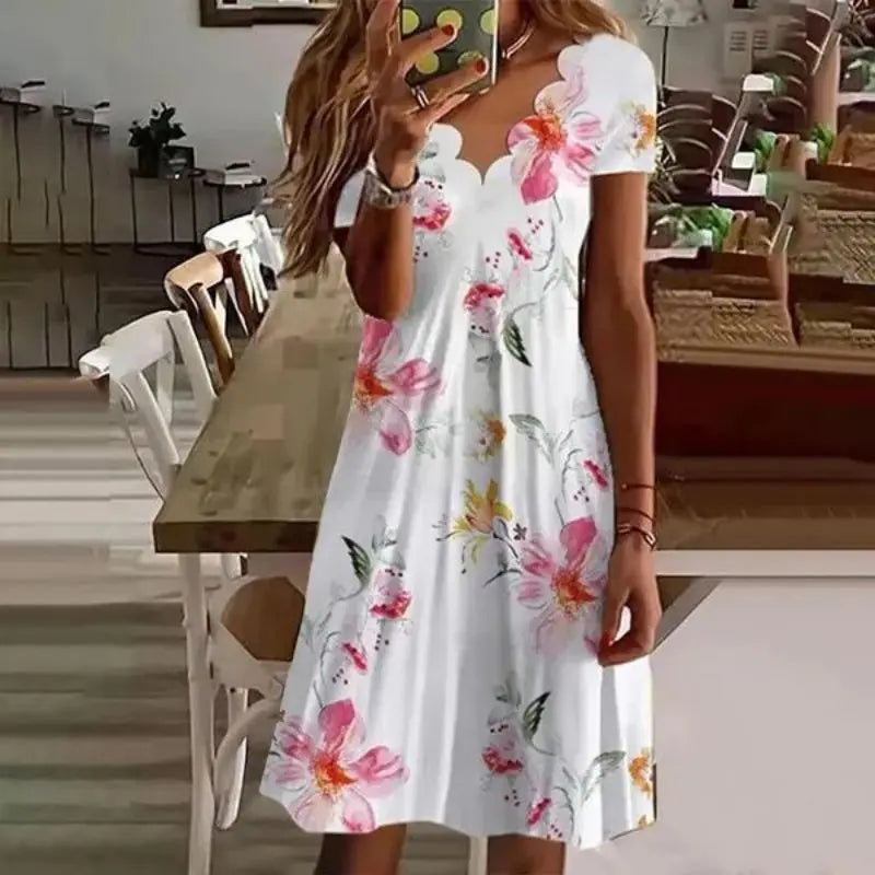 Sonnenschein Mode Bedrucktes Sommerkleid für Frauen