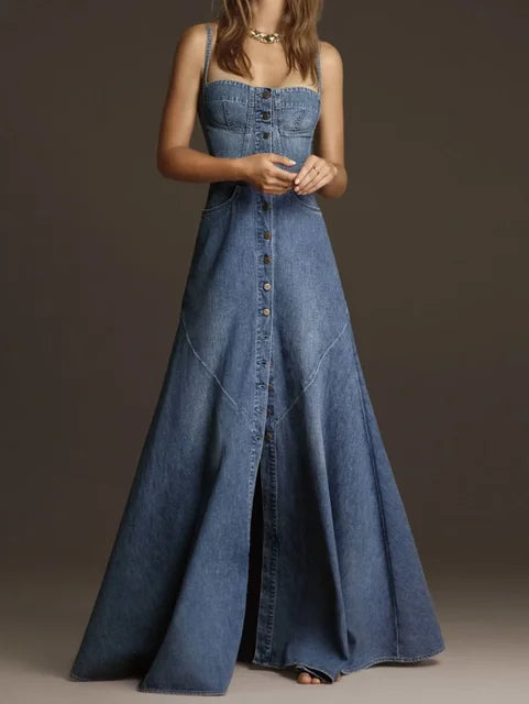 ModeStijl's Stijlvolle Denim Tankjurk voor Dames