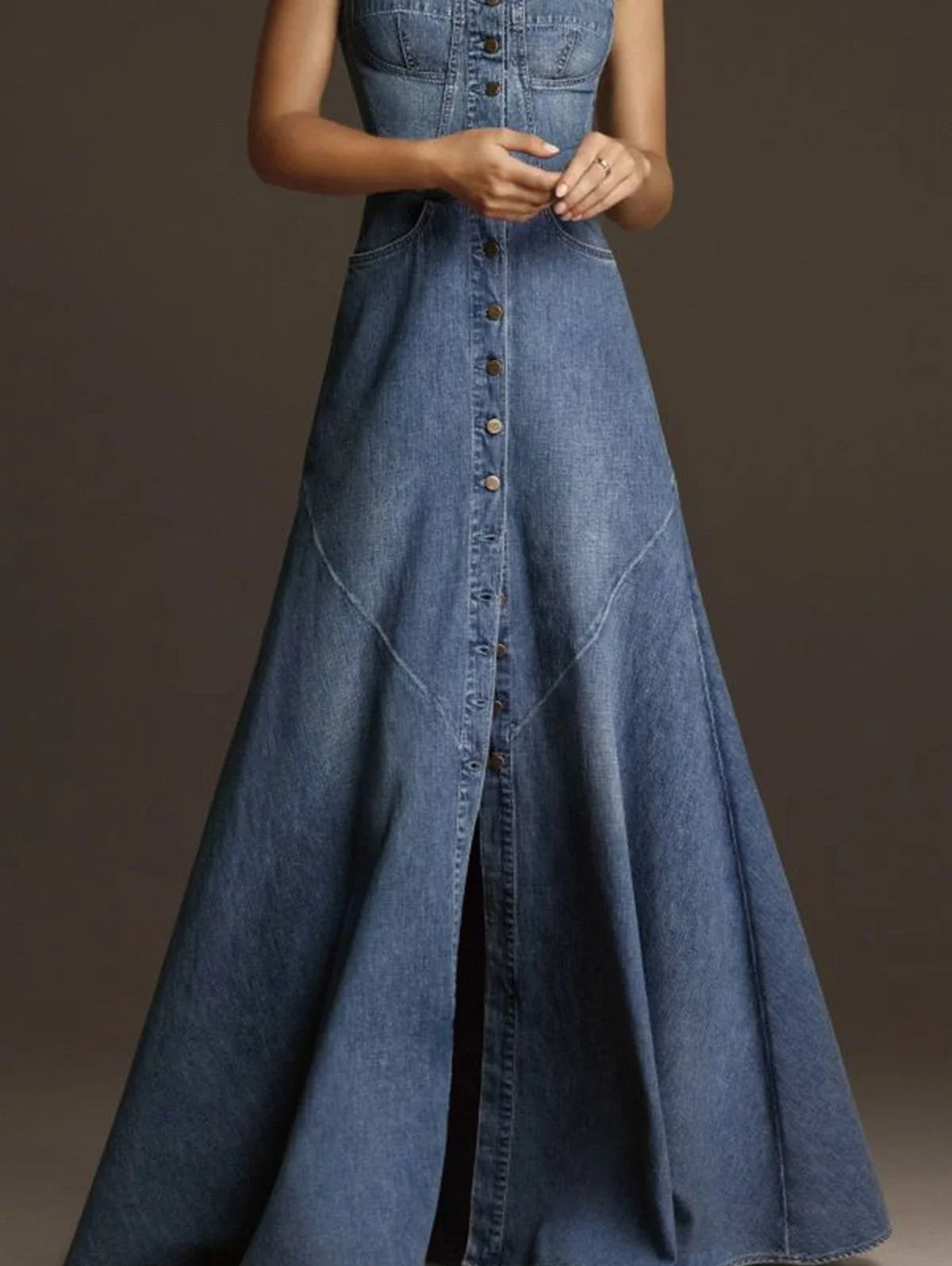 ModeStijl's Stijlvolle Denim Tankjurk voor Dames