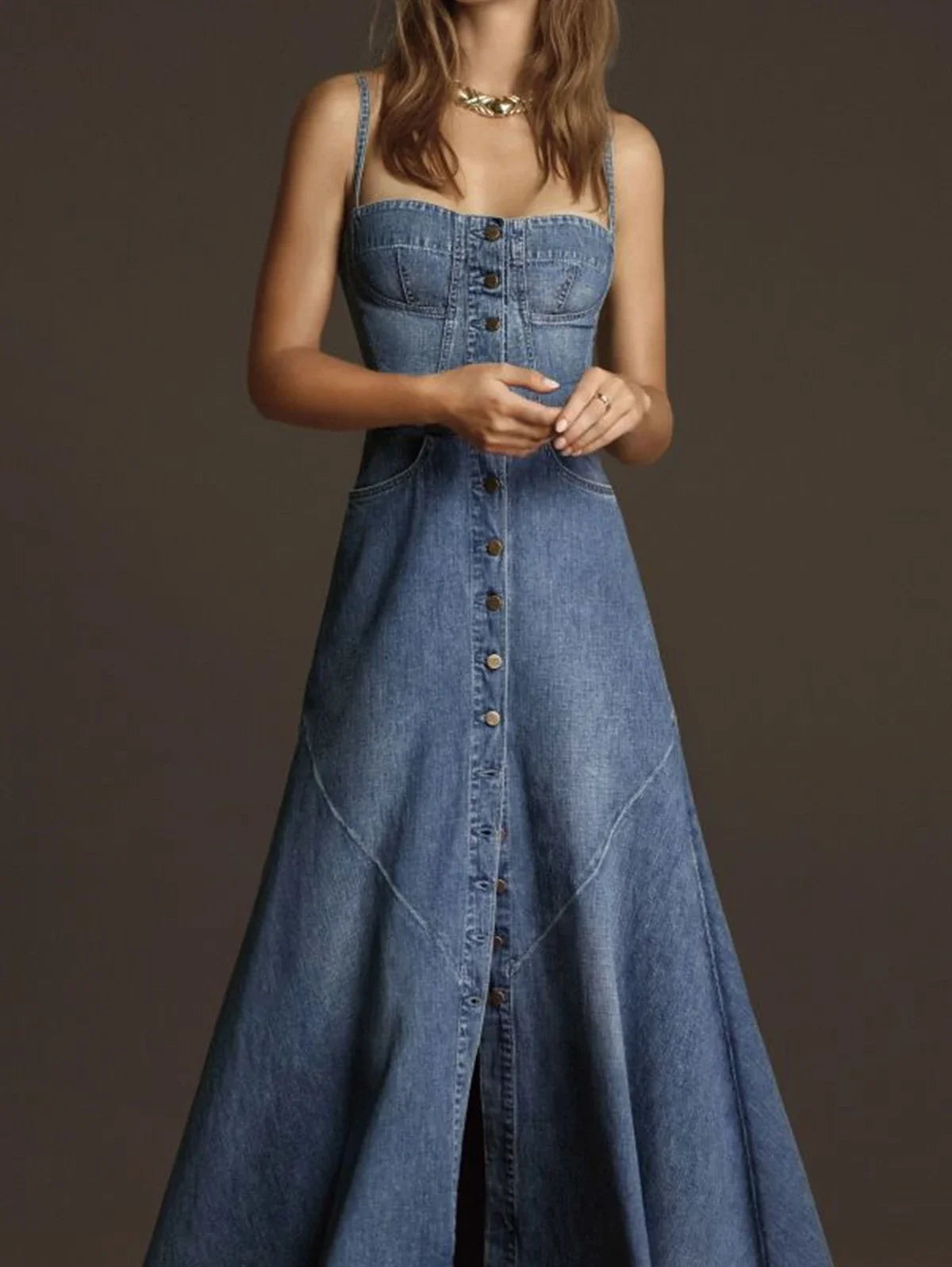 ModeStijl's Stijlvolle Denim Tankjurk voor Dames