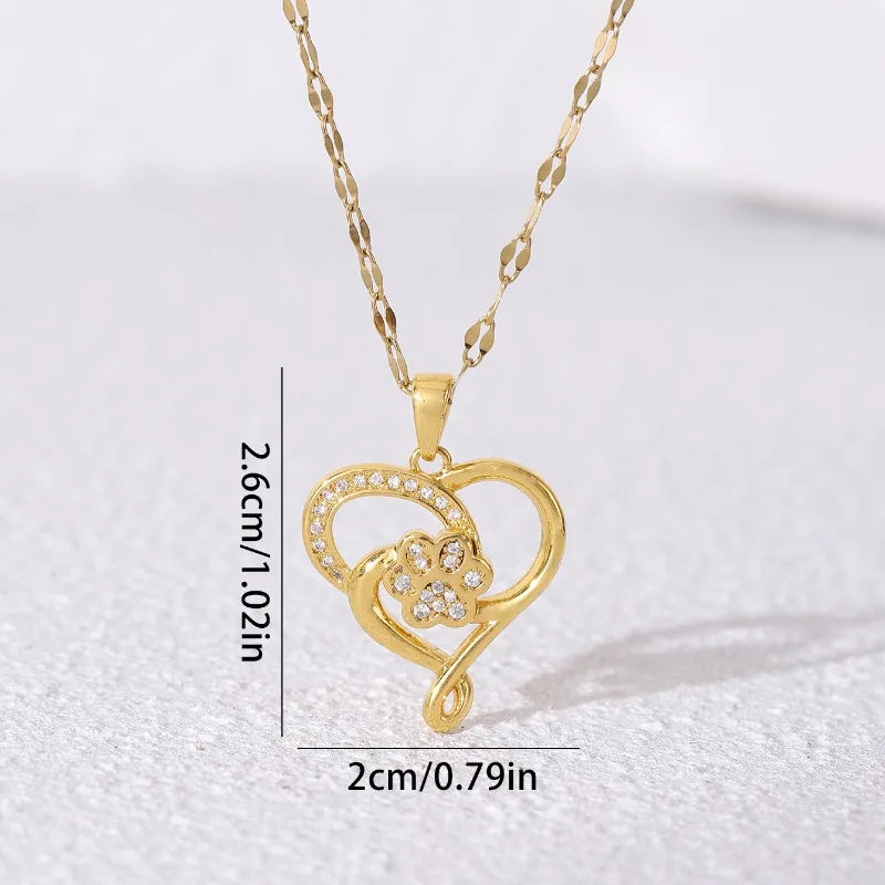 Enchanting Zircon Heart Pendant Necklace for Stylish Women