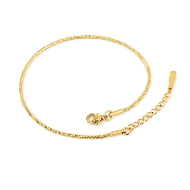 Collana cavigliera serpente colore argento Mode