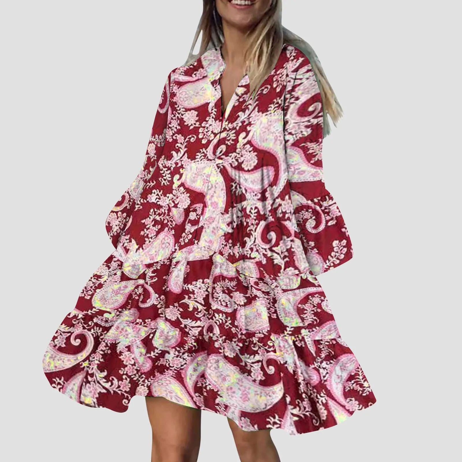 Sommerpracht Boho Strandkleid
