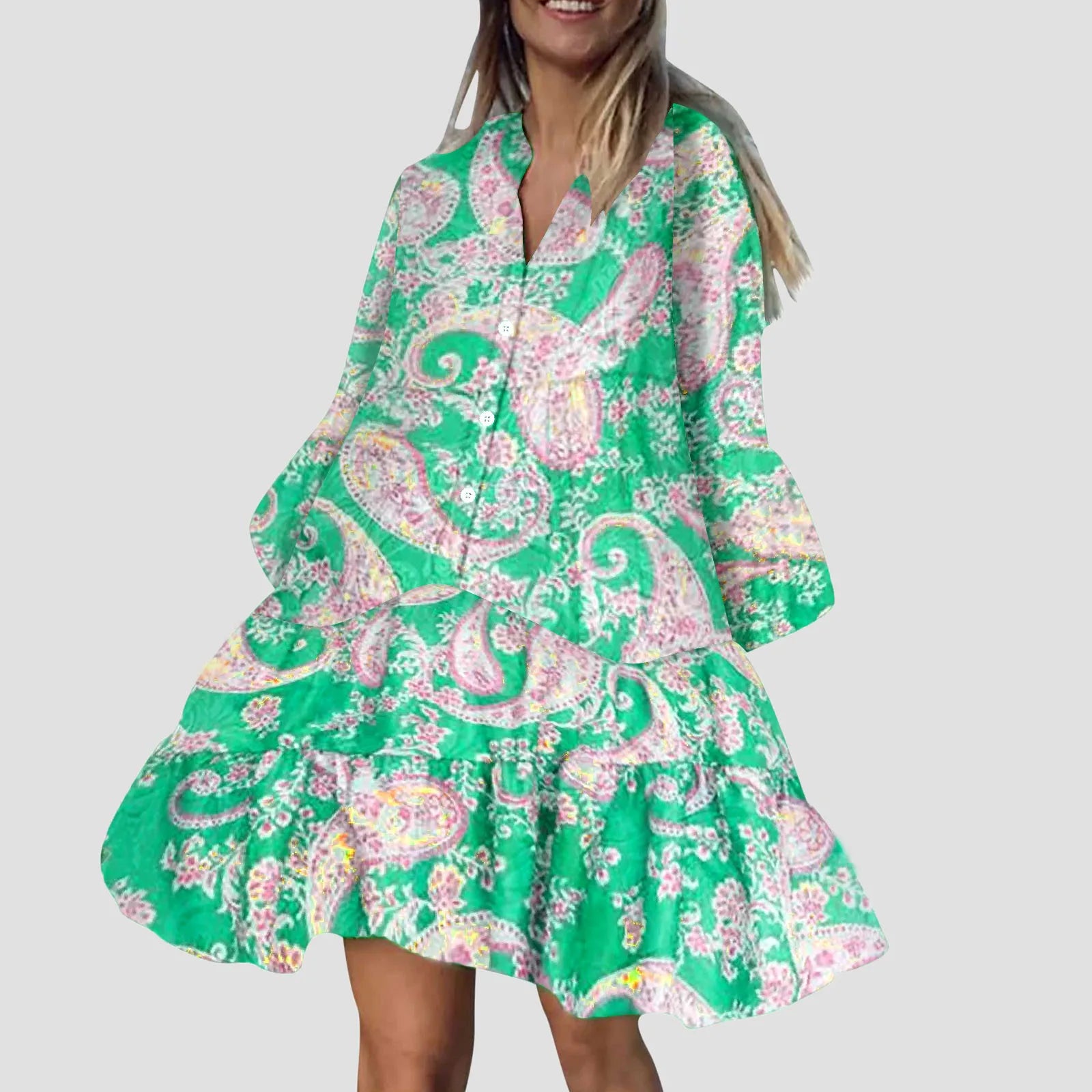 Sommerpracht Boho Strandkleid
