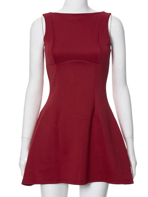 Witte Backless Mini Zomerjurk 2024