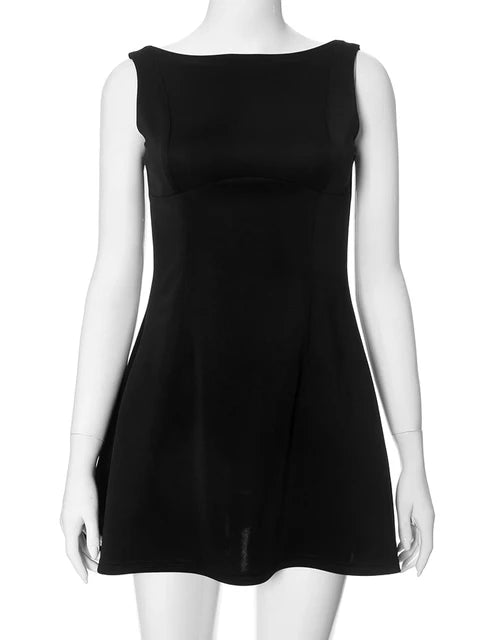 Witte Backless Mini Zomerjurk 2024