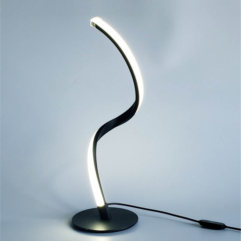 Moderne LED Spiraltischlamp
