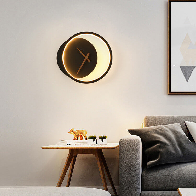 Orologio da parete LED moderno con design della luna