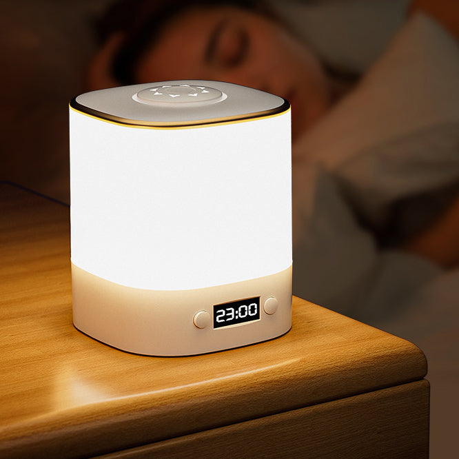 Modern LED Alarm Clock with Built-in Table Lamp