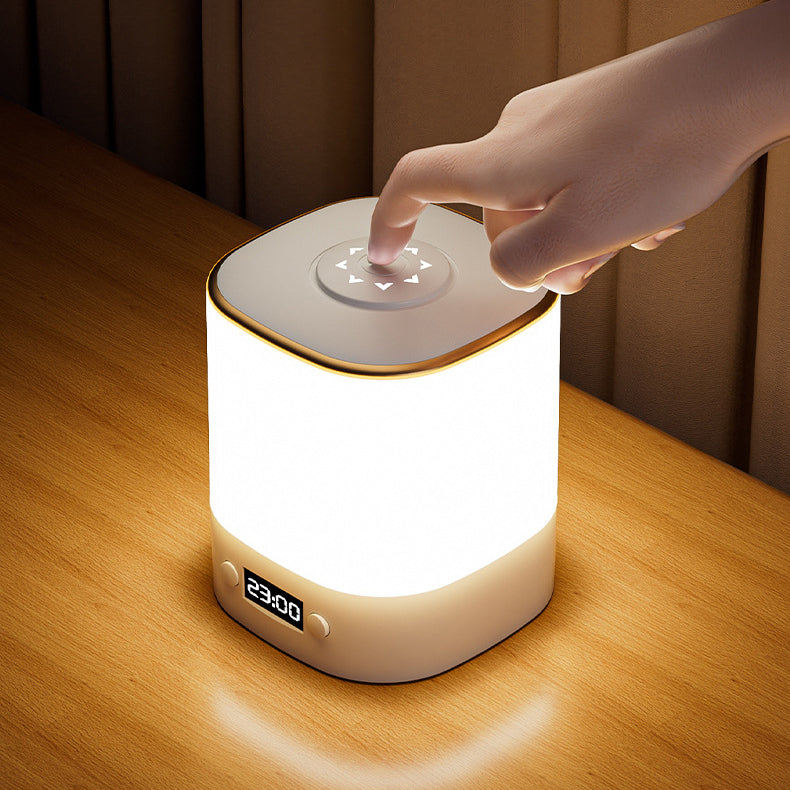 Modern LED Alarm Clock with Built-in Table Lamp