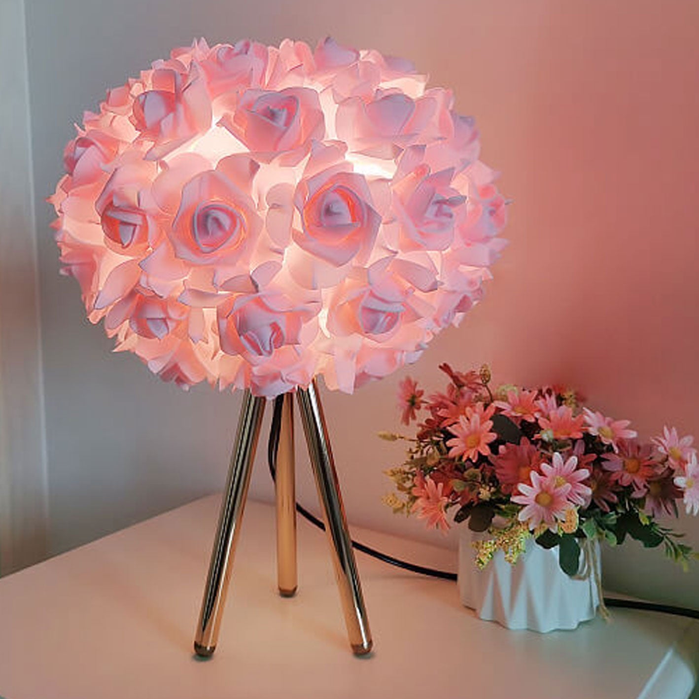 Moderne Rozenvorm LED-Tafellamp