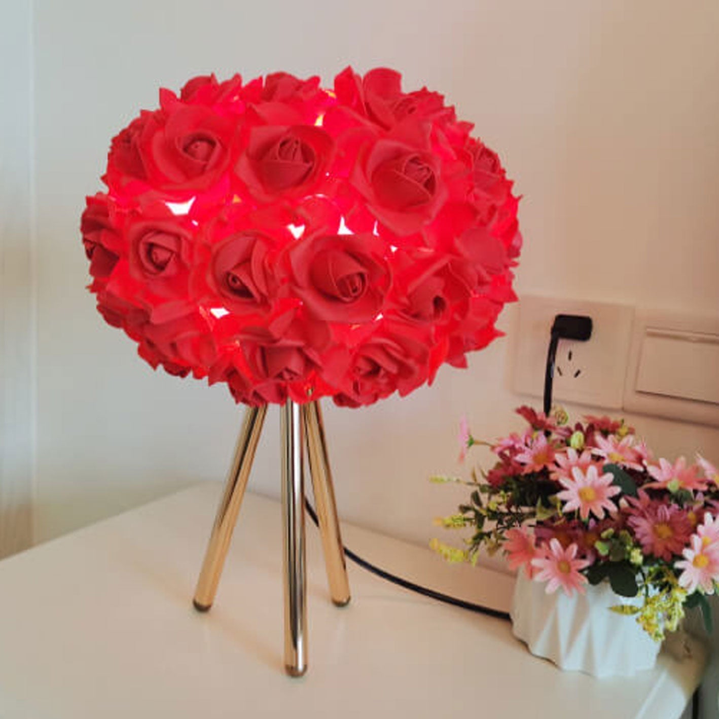 Moderne Rozenvorm LED-Tafellamp