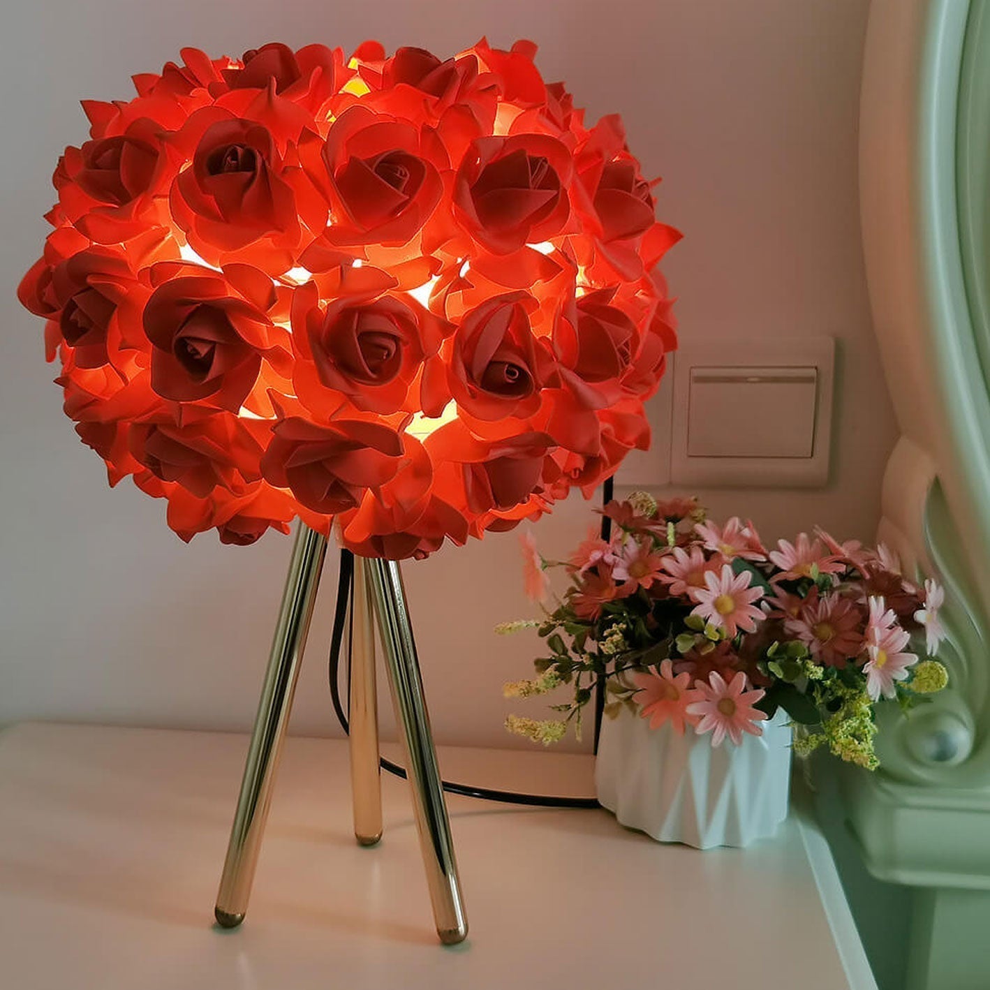 Moderne Rozenvorm LED-Tafellamp