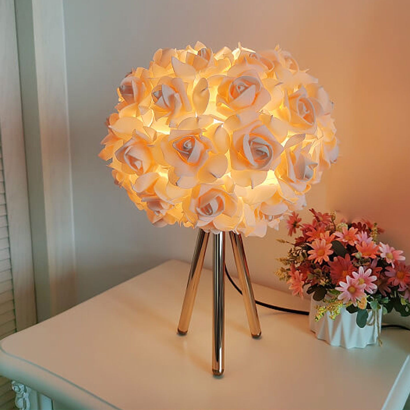 Moderne Rozenvorm LED-Tafellamp