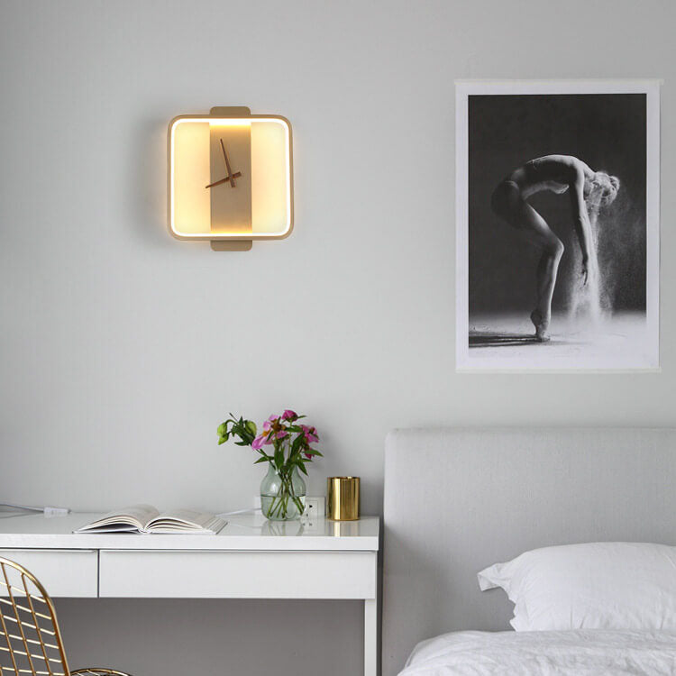 Moderne Wandklok met LED-Verlichting